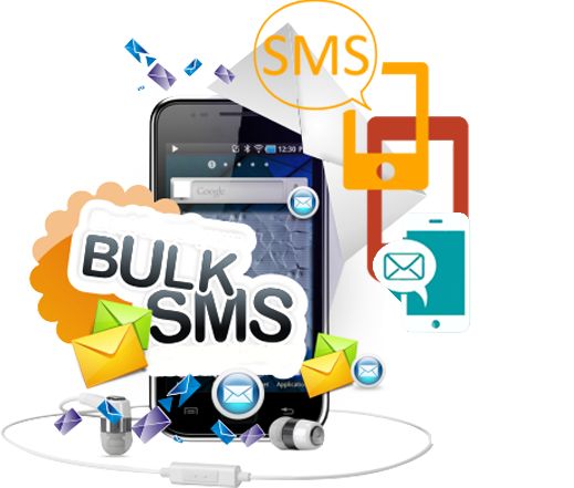 Person sending bulk SMS on laptop
